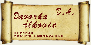 Davorka Alković vizit kartica